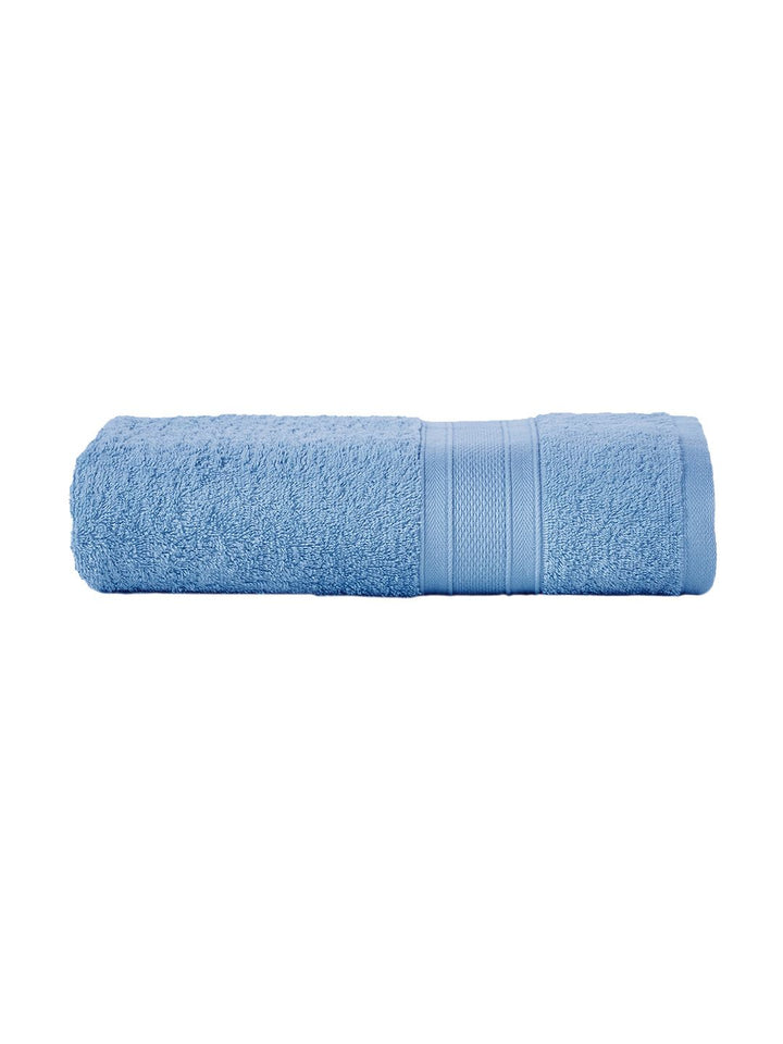 MYTRIDENT Blue Solid Pure Cotton 500 GSM Soft  Plush Bath Towel