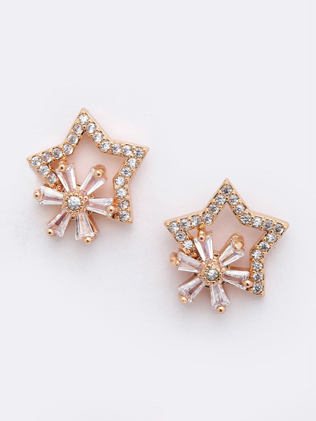 VOGUE PANASH Gold-Plated Star Shaped Stud Earrings