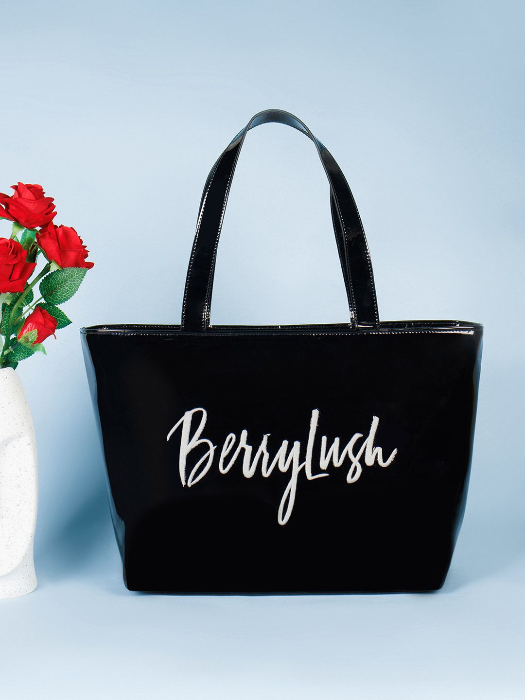 Berrylush Embroidered Shopper Tote Bag