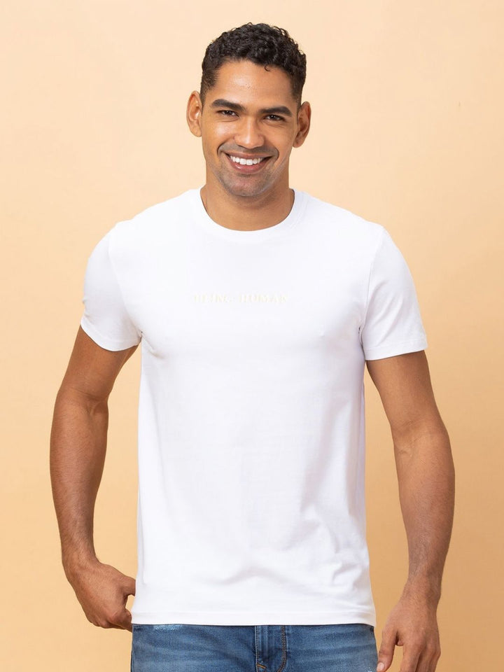 Being Human Men Typography T-shirt