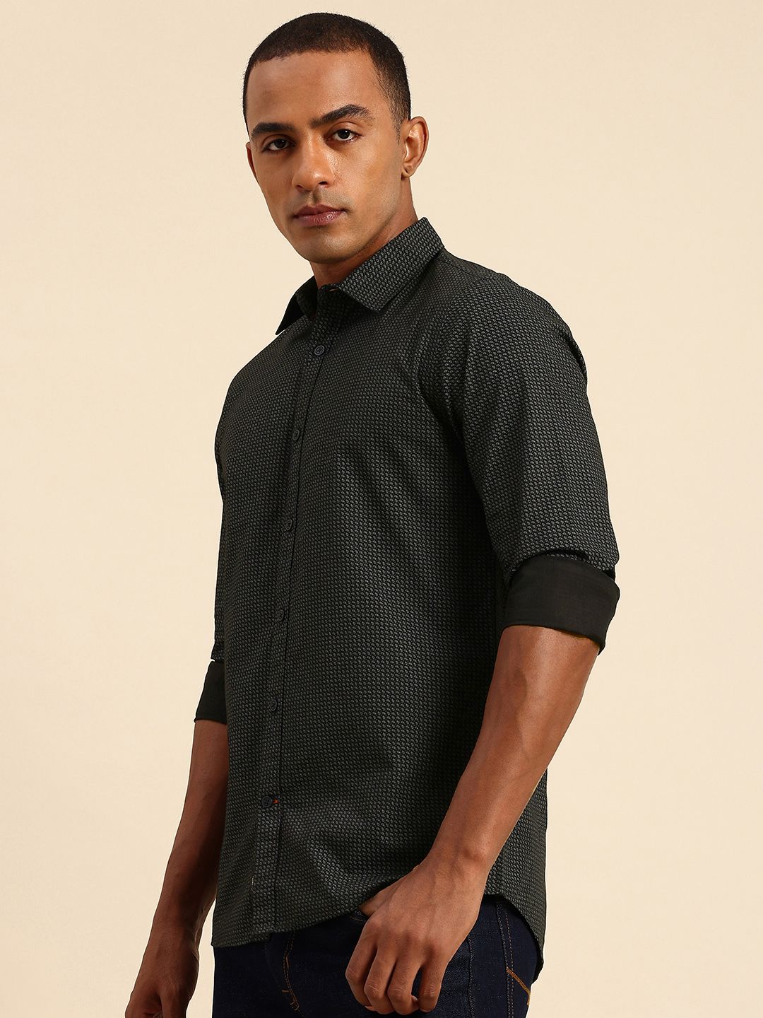 Being Human Spread Collar Conversational Printed Slim Fit Casual