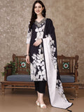 KALINI Women Floral Embroidered Regular Thread Work Kurta Trousers With Dupatta