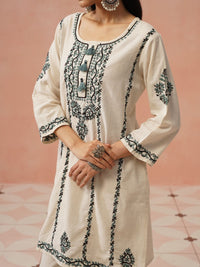 House of Chikankari Women Ethnic Motifs Embroidered Thread Work Kurta