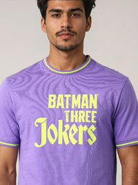 The Indian Garage Co Men Joker Typography Printed Round Neck Cotton Slim Fit T-shirt