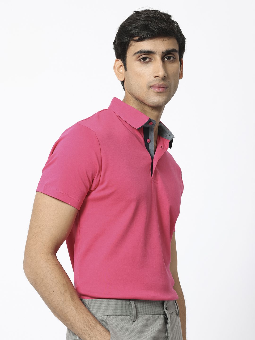 RARE RABBIT Men Casca Polo Collar Slim Fit Cotton T-Shirt