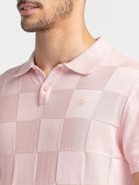 Being Human Checked Regular Fit Polo Collar T-shirt