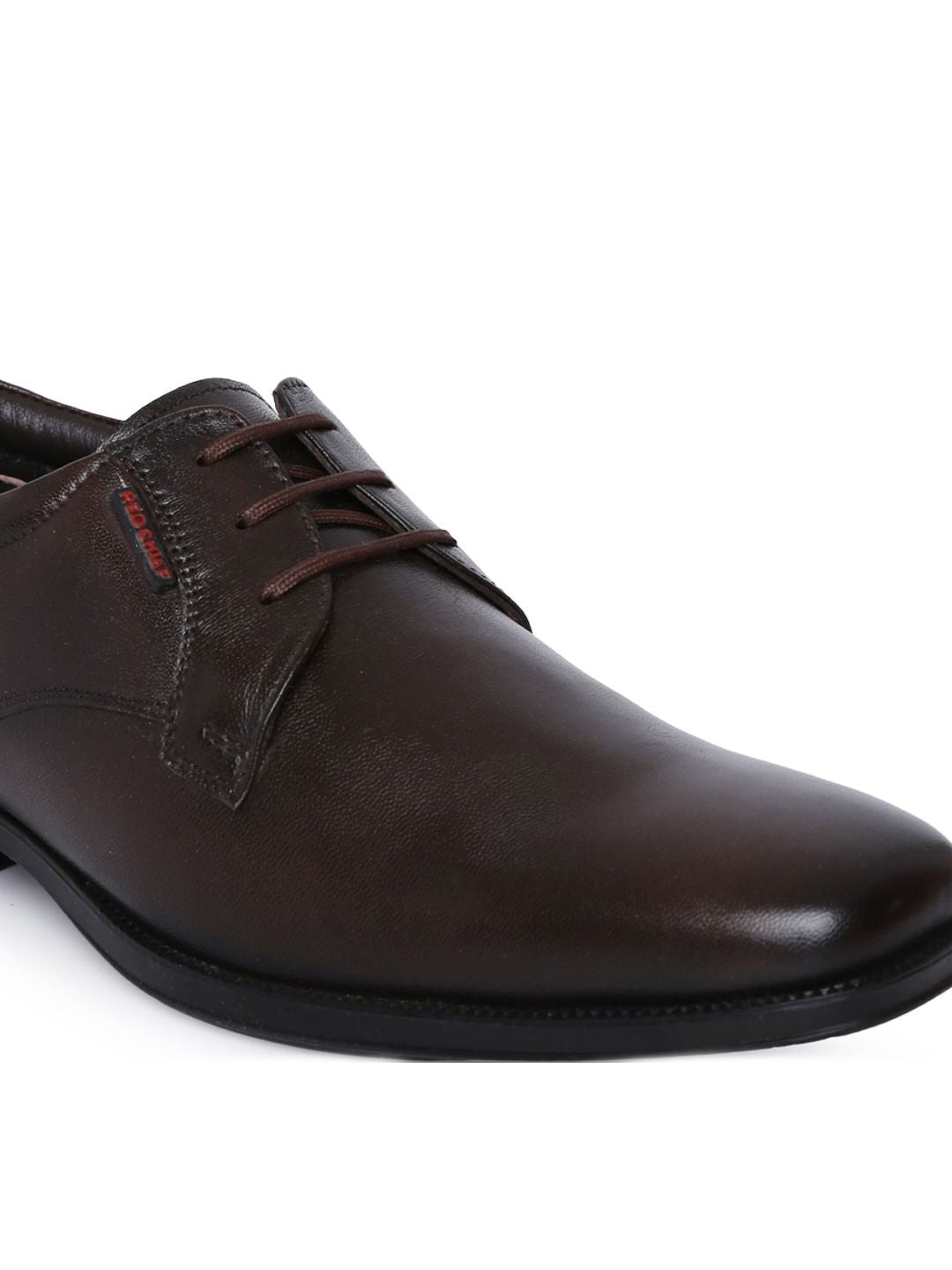 Red Chief Brown Solid Formal Derbys