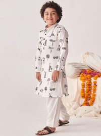 pspeaches Boys Ethnic Motifs Printed Regular Kurta with Pyjamas