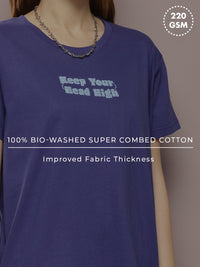 DILLINGER Typography Embossed Pure Cotton Boxy T-shirt