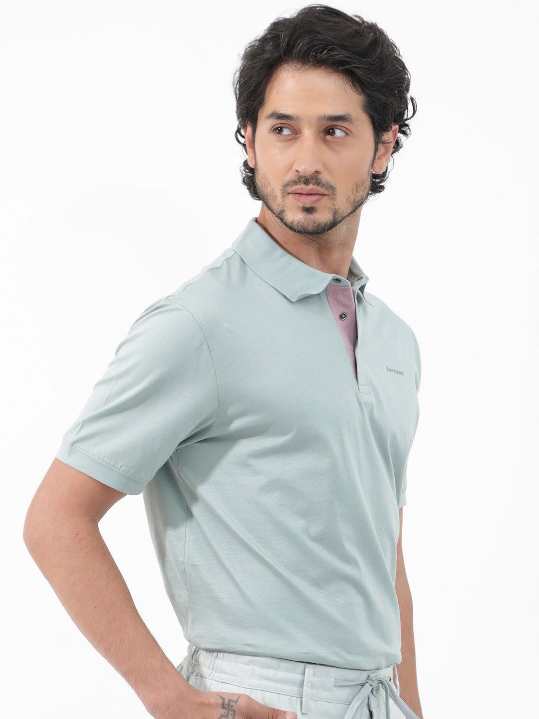 RARE RABBIT Men Keneth Regular Fit Polo Collar Tshirts