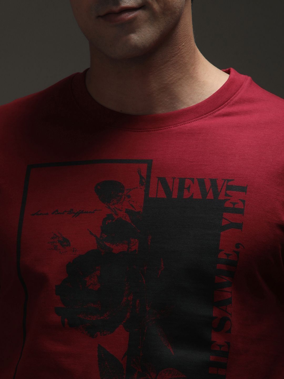Difference of Opinion Men Graphic Printed Round Neck Cotton T-shirt