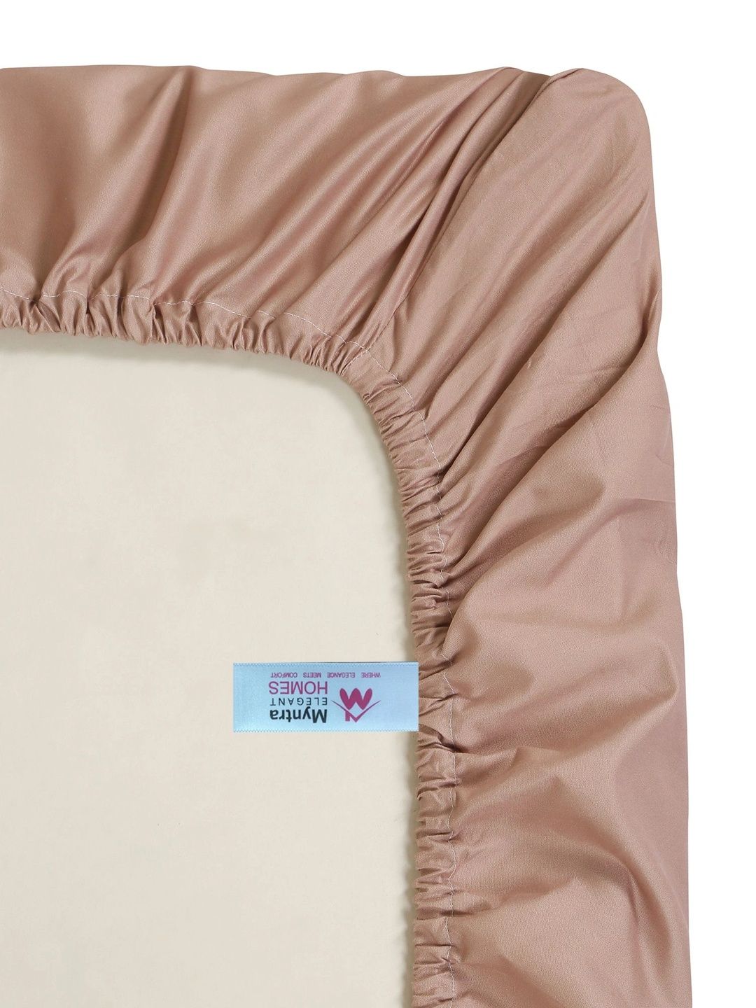 Myntra Elegant Homes Berwarna Krim Bunga 400 TC Cadar King dengan 2 Sarung Bantal