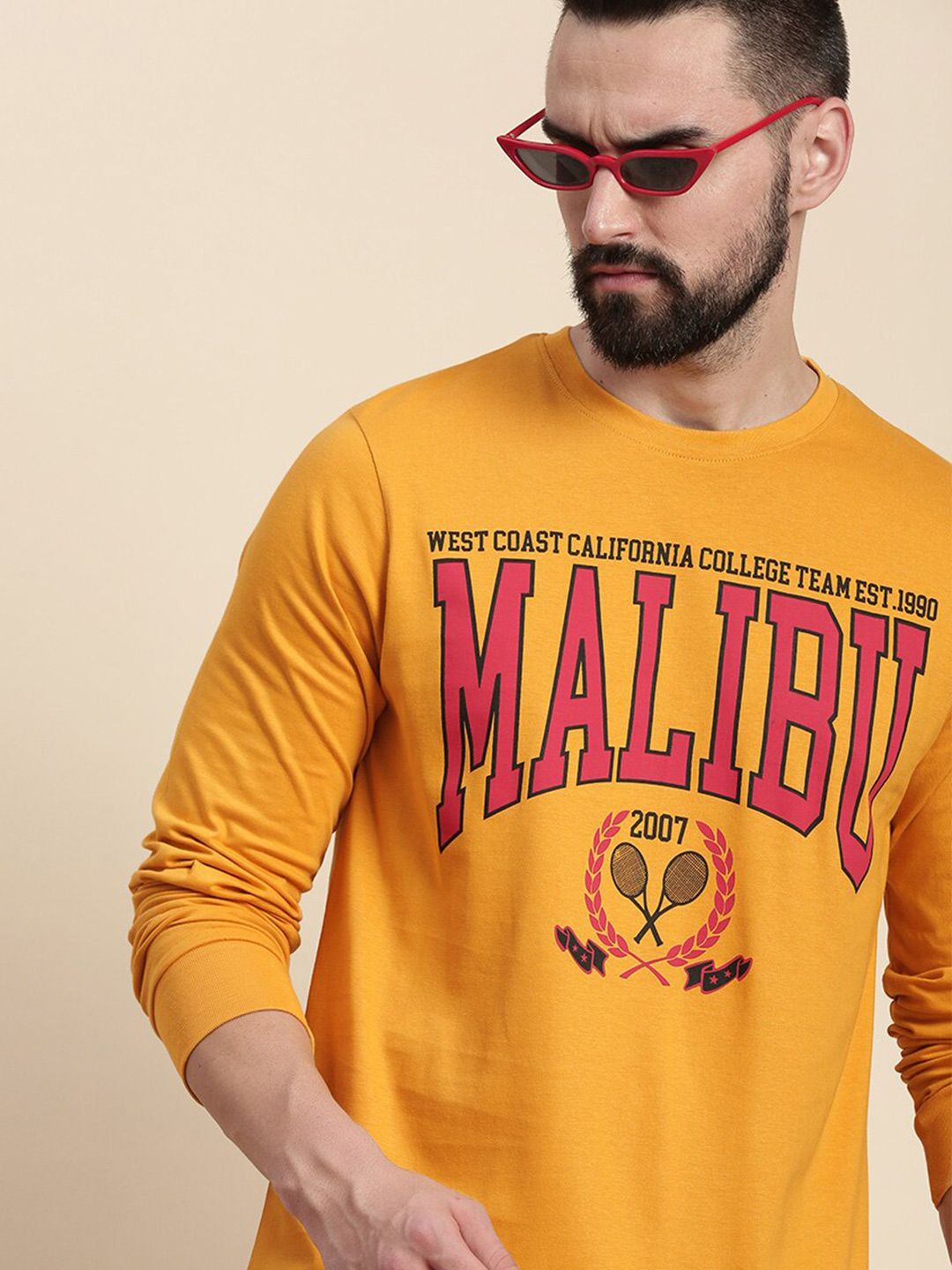 DILLINGER Typography Printed Round Neck Pure Cotton Regular T-shirt