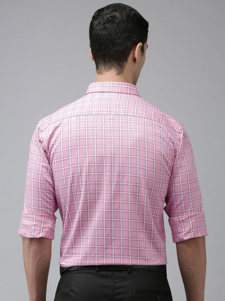 Park Avenue Men Slim Fit Opaque Checked Pure Cotton Formal Shirt