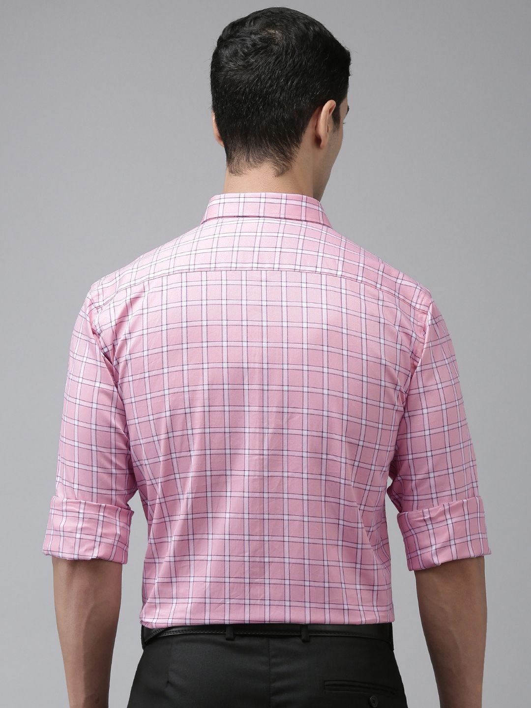 Park Avenue Men Slim Fit Opaque Checked Pure Cotton Formal Shirt