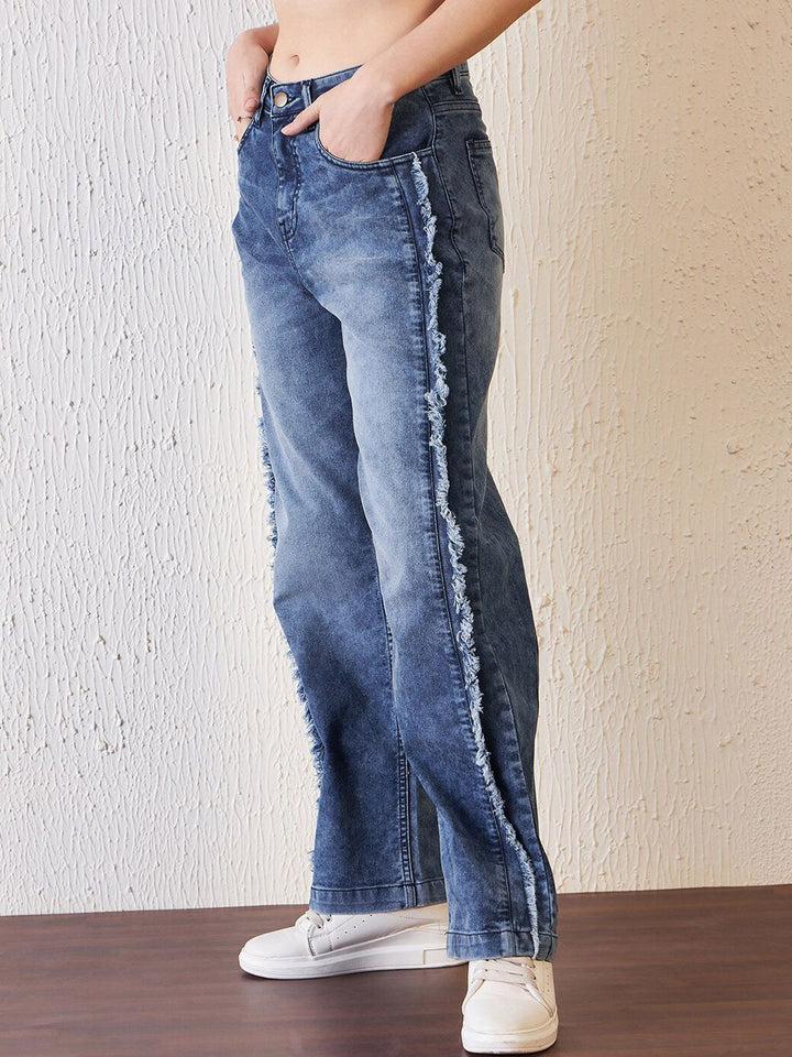 Antheaa Women Blue Comfort Relaxed Fit Clean Look Stretchable Jeans