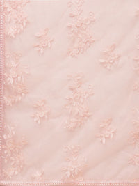 Saree mall Peach-Coloured Embroidered Detail Half & Half Saree