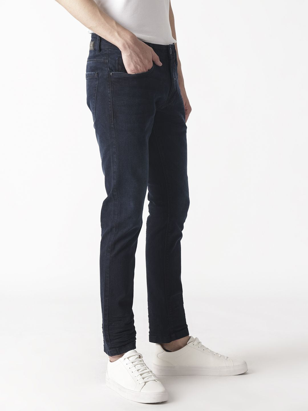 RARE RABBIT Men Macher Mid-Risee Slim Fit Jeans
