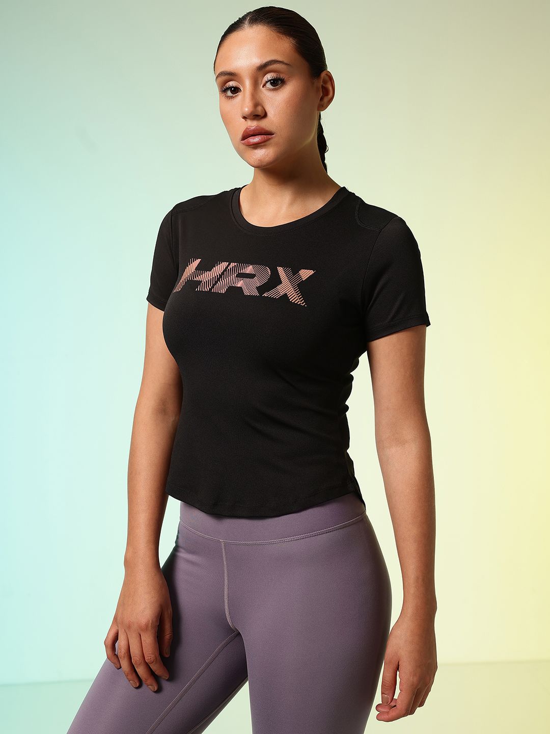 HRX by Hrithik Roshan Rapid Dry Active Goddess Logo Printed Training T-shirt