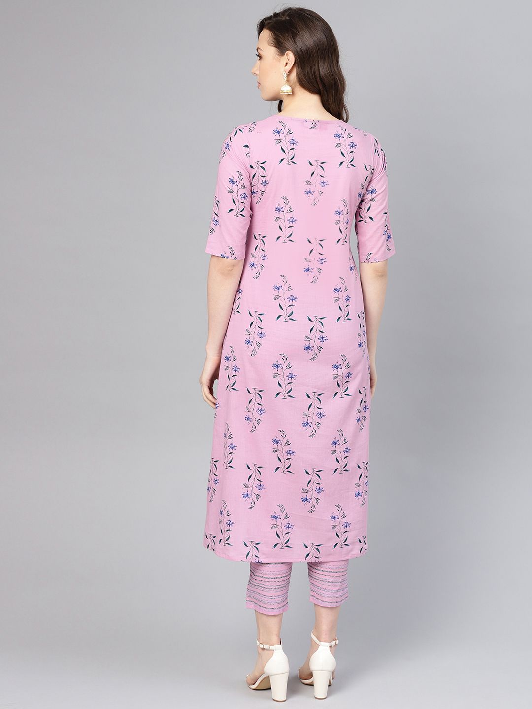 Libas Floral Bliss Side Pocket Cotton Kurta Set