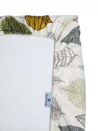 KLOTTHE Cream Floral Polycotton 300 TC Dilengkapi Cadar King dengan 2 Sarung Bantal-98 x 89 inci