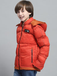Monte Carlo Boys Hooded Solid Casual Lightweight Puffer Jacket