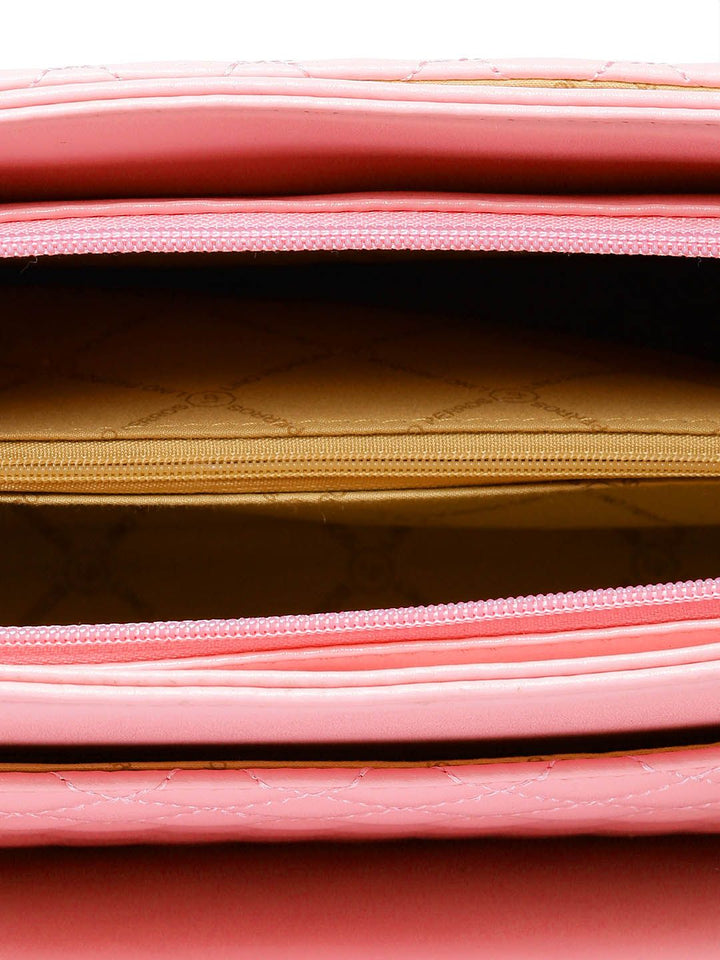 Lino Perros Pink Quilted Handheld Bag