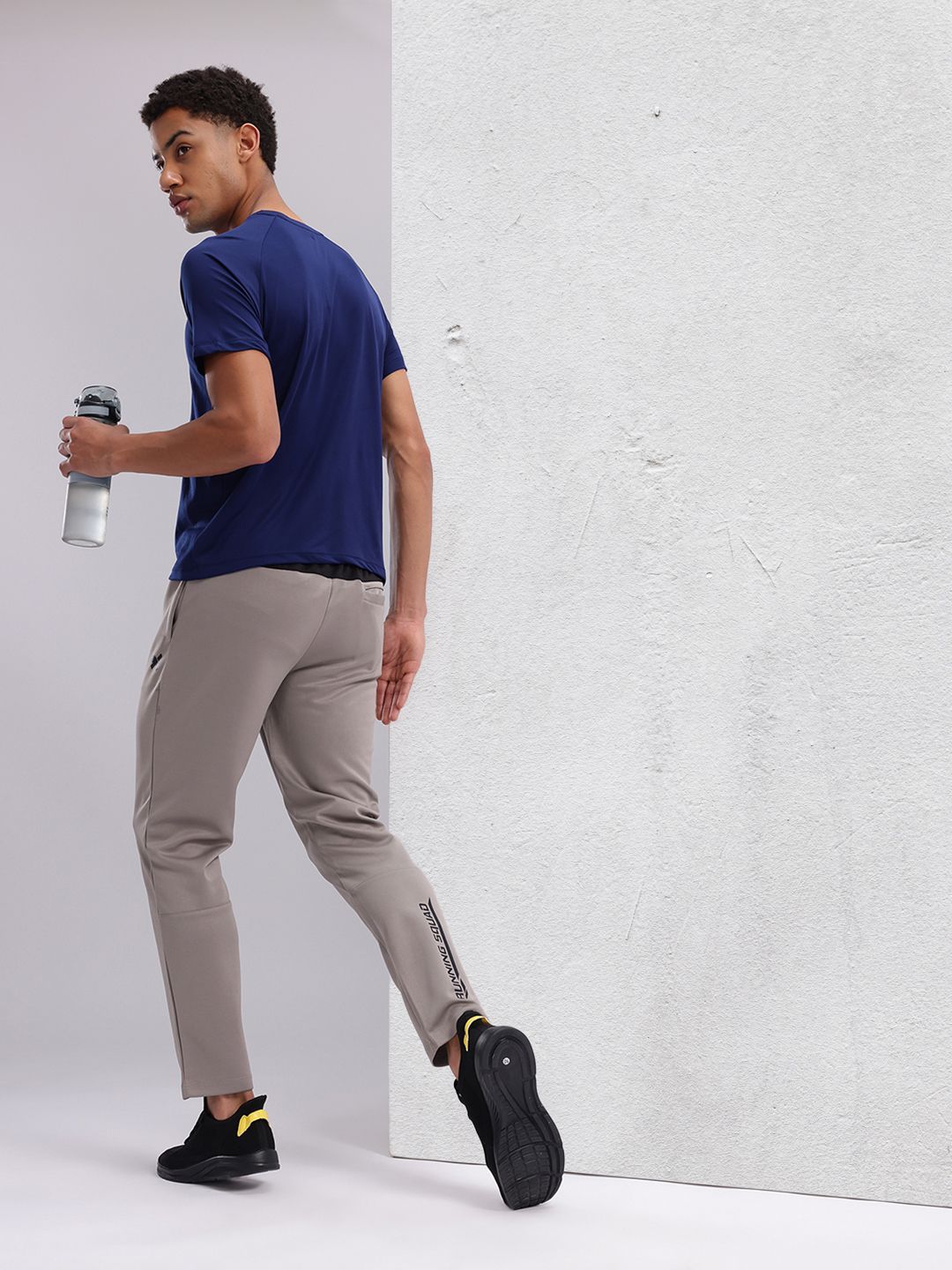 HRX by Hrithik Roshan Men Typography Detail Paneled Rapid-Dry Running Track Pants
