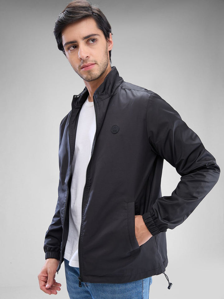 SPYKAR Men Solid Mock Collar Sporty Jacket