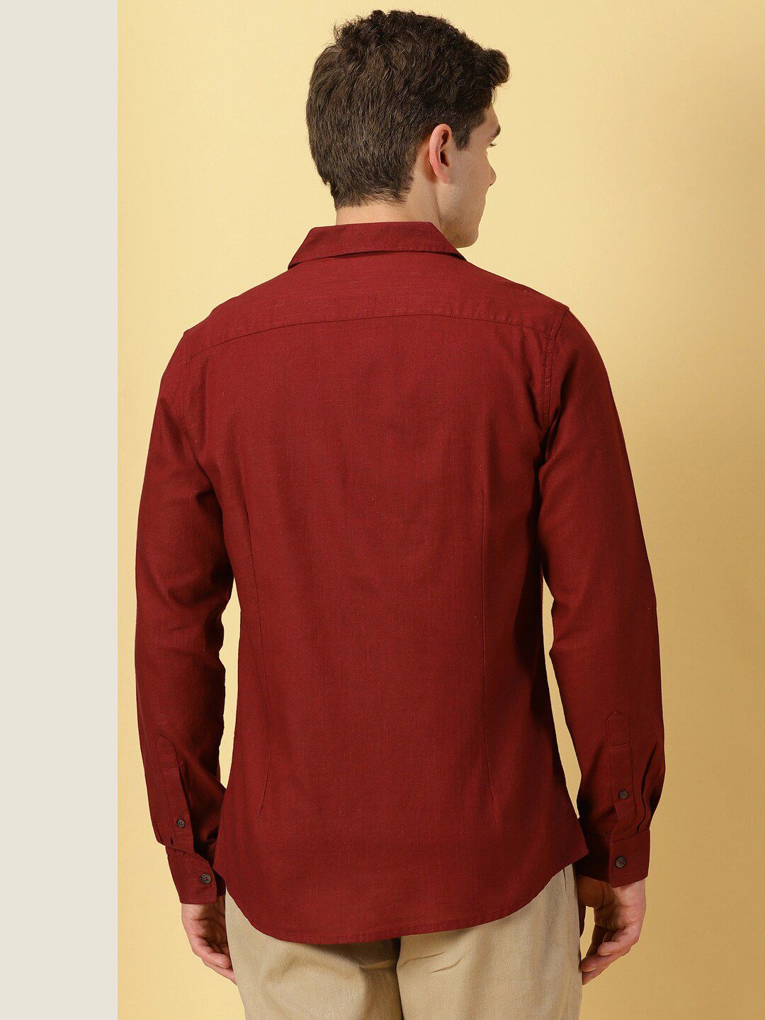 Thomas Scott Classic Cuban Collar Cotton Linen Casual Shacket