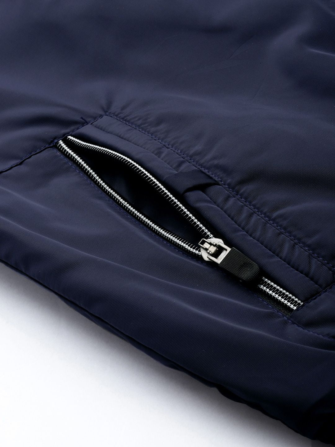 The Indian Garage Co Men Blue Solid Biker Jacket