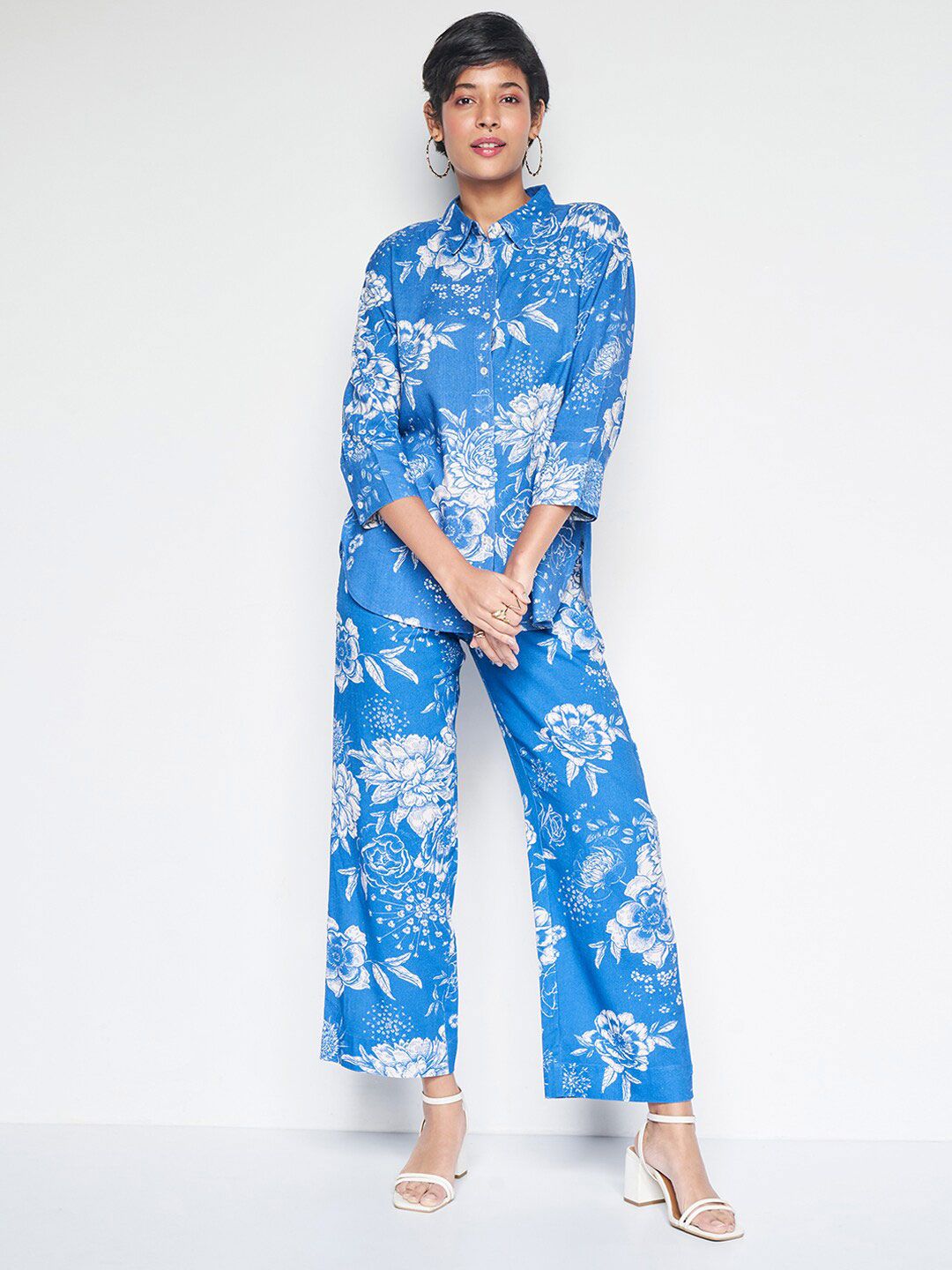 AND Floral Printed Shirt With Trousers