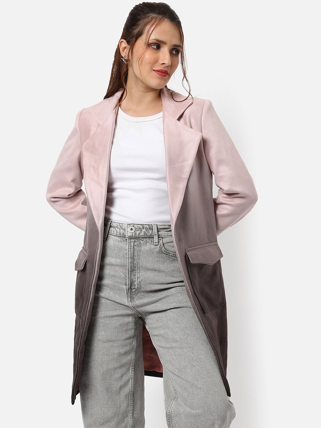 Kampus Sutra Wanita Pink & Brown Design Overcoats