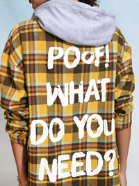 Tokyo Talkies Women Check Oversize Longline Printed Hoodie