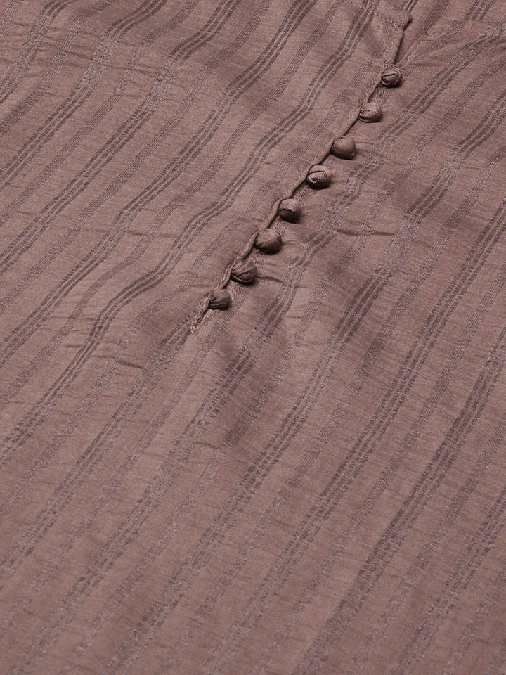 KALINI Striped Straight Kurta with Trousers