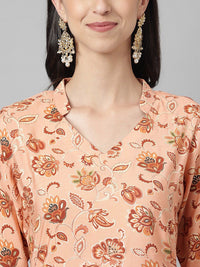 KALINI Women Floral Printed Regular Kurta with Trousers