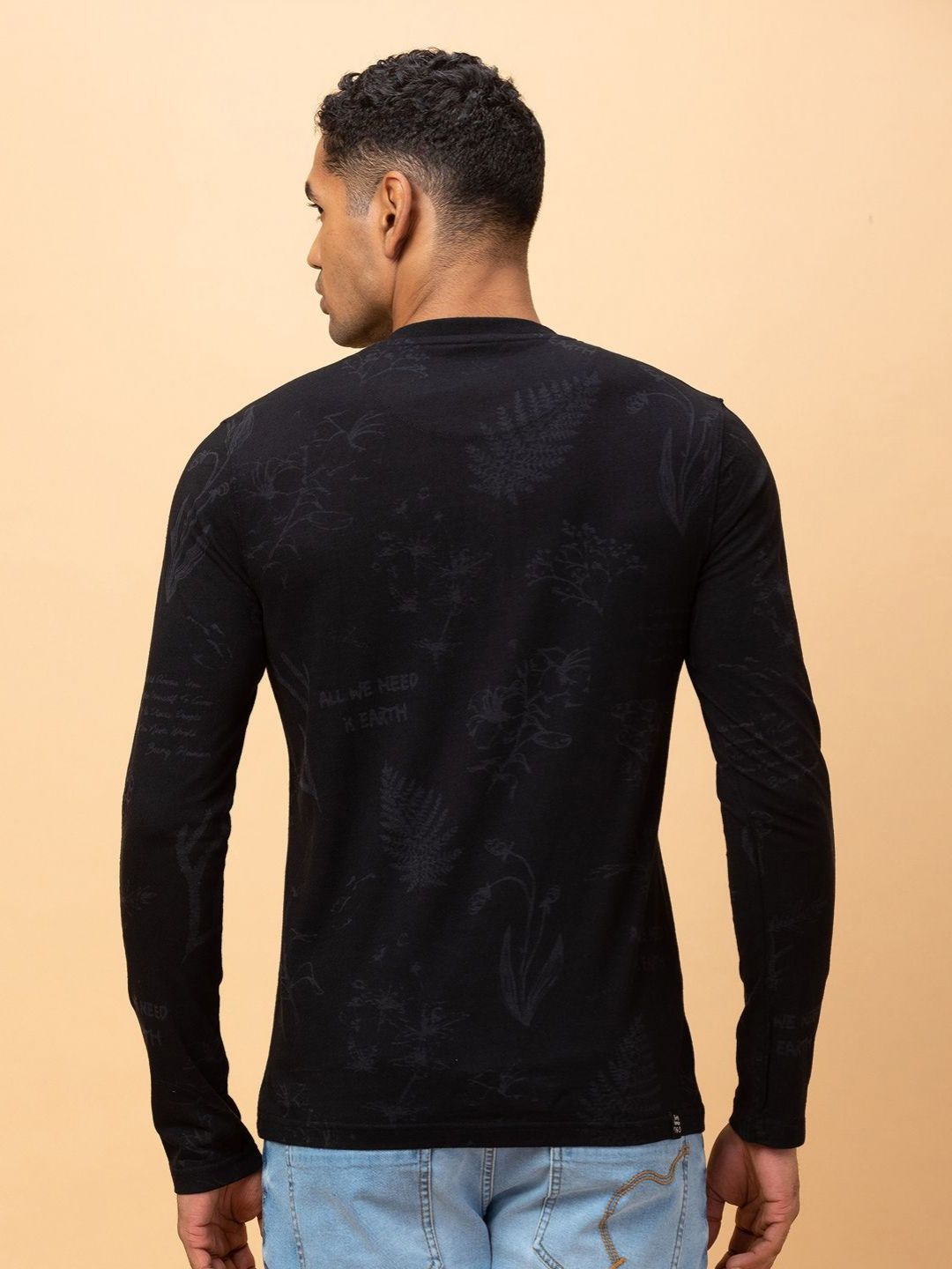 Being Human Men Henley Neck Pockets T-shirt