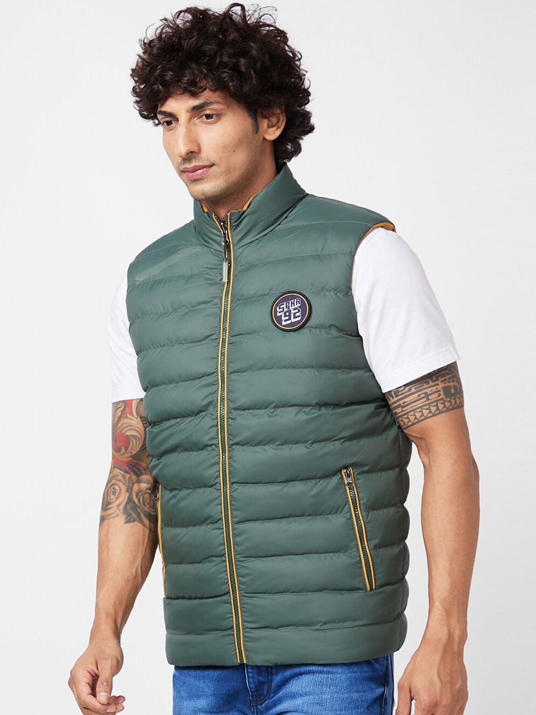SPYKAR Mock Collar Puffer Jacket