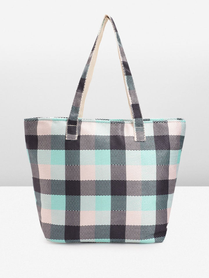 Anouk Self Checked Structured Shoulder Bag