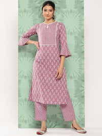 Varanga Women Ethnic Motifs Printed Regular Pure Cotton Kurta with Trousers