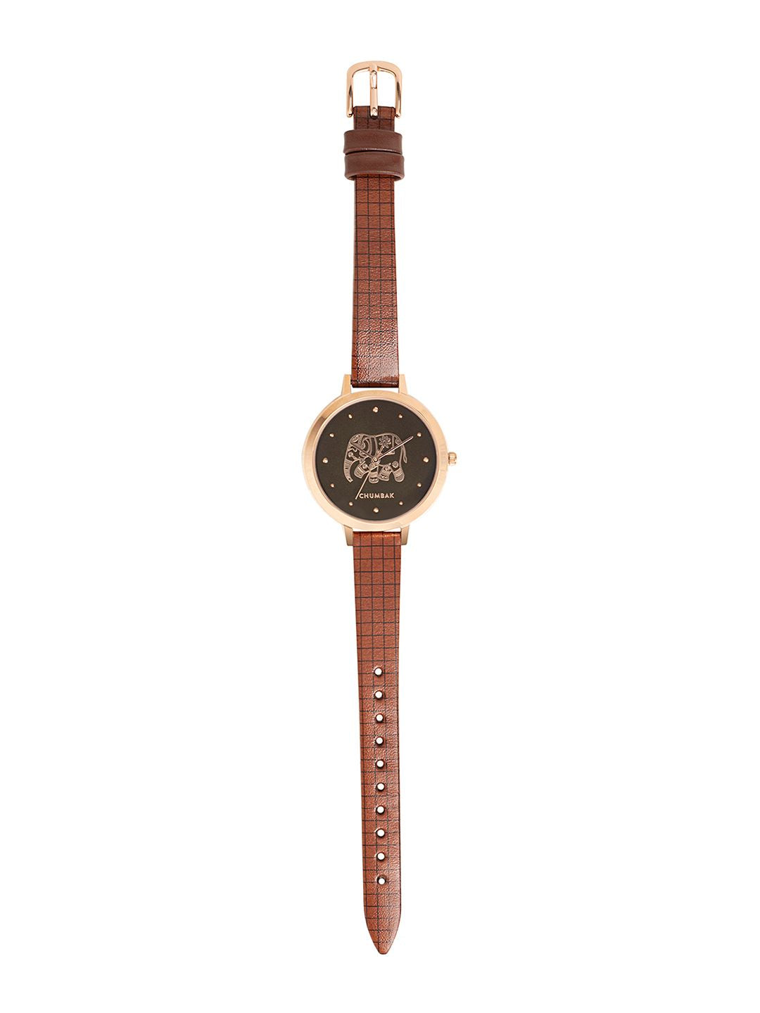 TEAL BY CHUMBAK Women Brown Analogue Watch With Bracelet Set 8907605098703