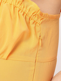 DressBerry Vibrant Vibes Ruffle Detail Tie-Up Sheath Dress