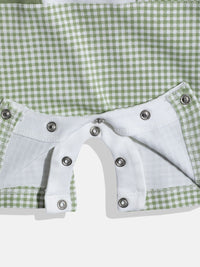 Moms Love Infant Boys Checked Pure Cotton Romper