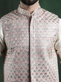 SOJANYA Jaket Nehru Bercetak Geometrik Lelaki