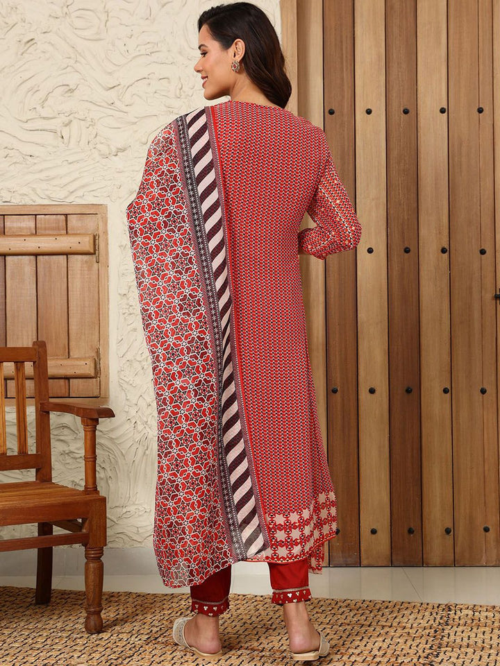 W Women Printed Regular Gotta Patti Kurta with Trousers & With Dupatta