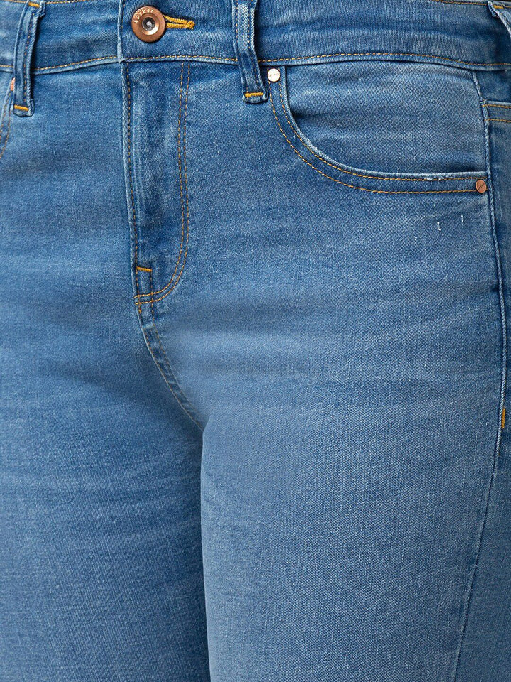 SPYKAR Women Adora Skinny Fit Mildly Distressed Light Fade Cotton Jeans