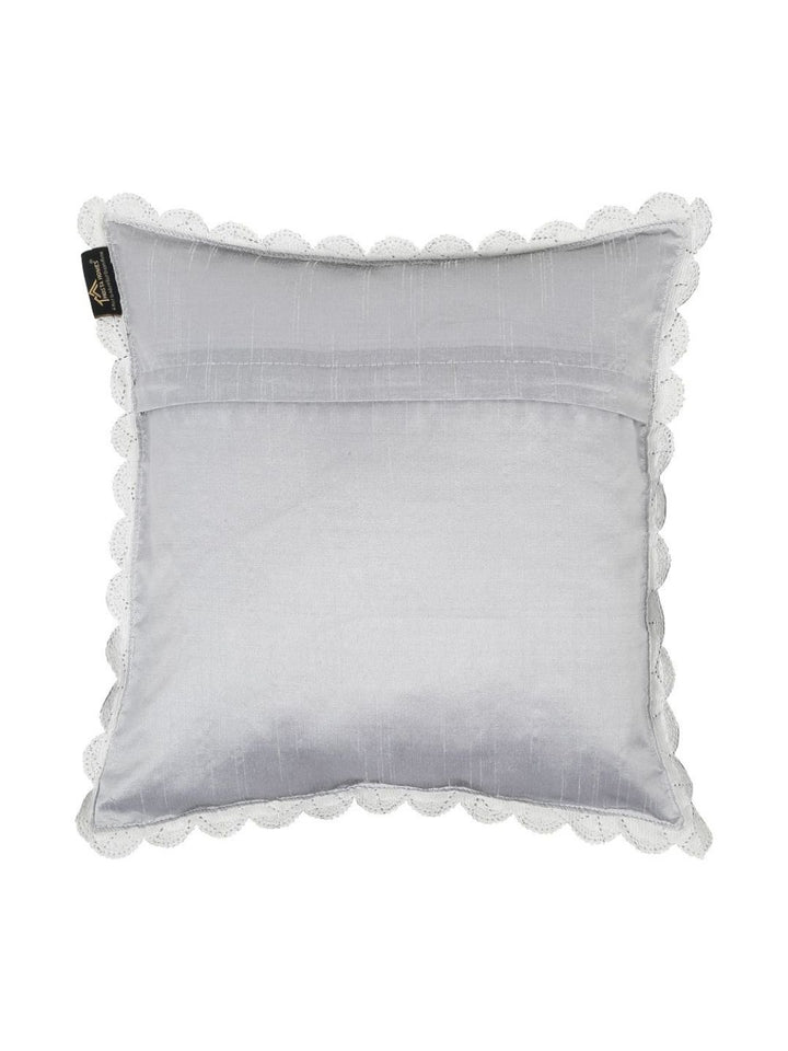 HOSTA HOMES Grey Set of 5 Velvet Square Cushion Covers