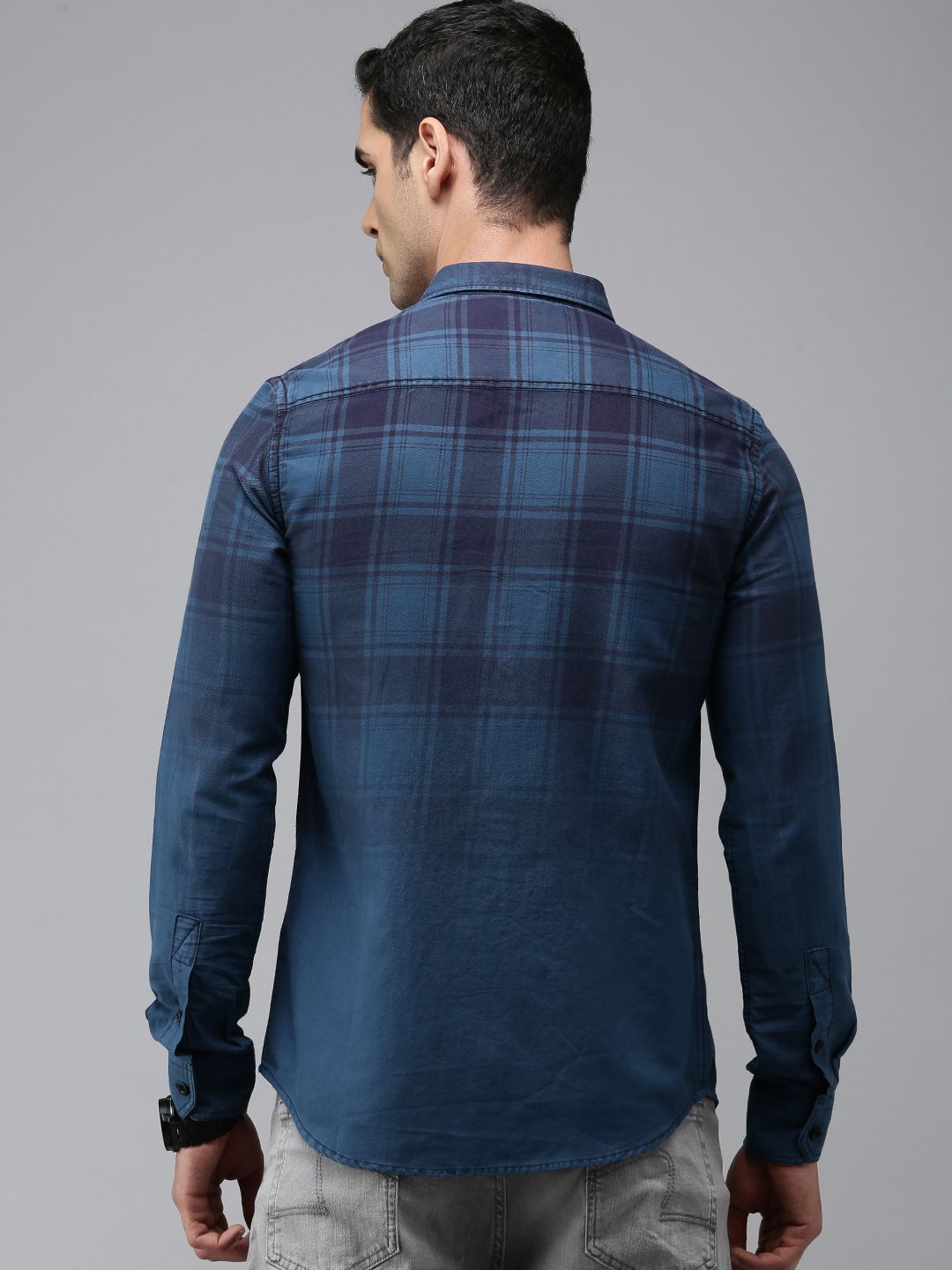 SPYKAR Slim Fit Checked Pure Cotton Casual Shirt