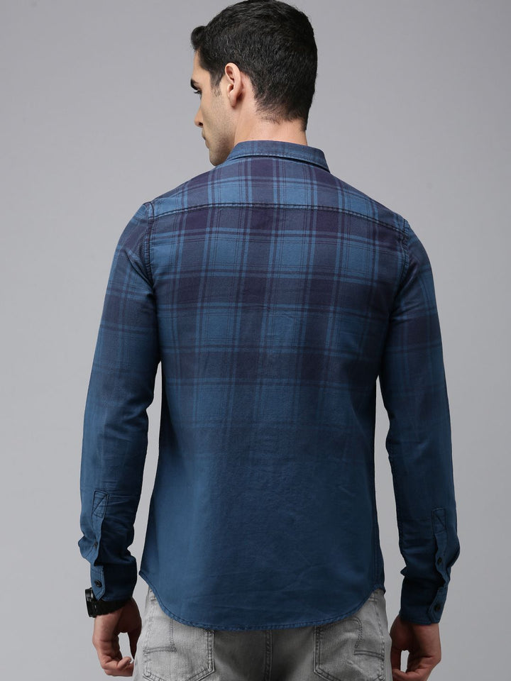 SPYKAR Slim Fit Checked Pure Cotton Casual Shirt