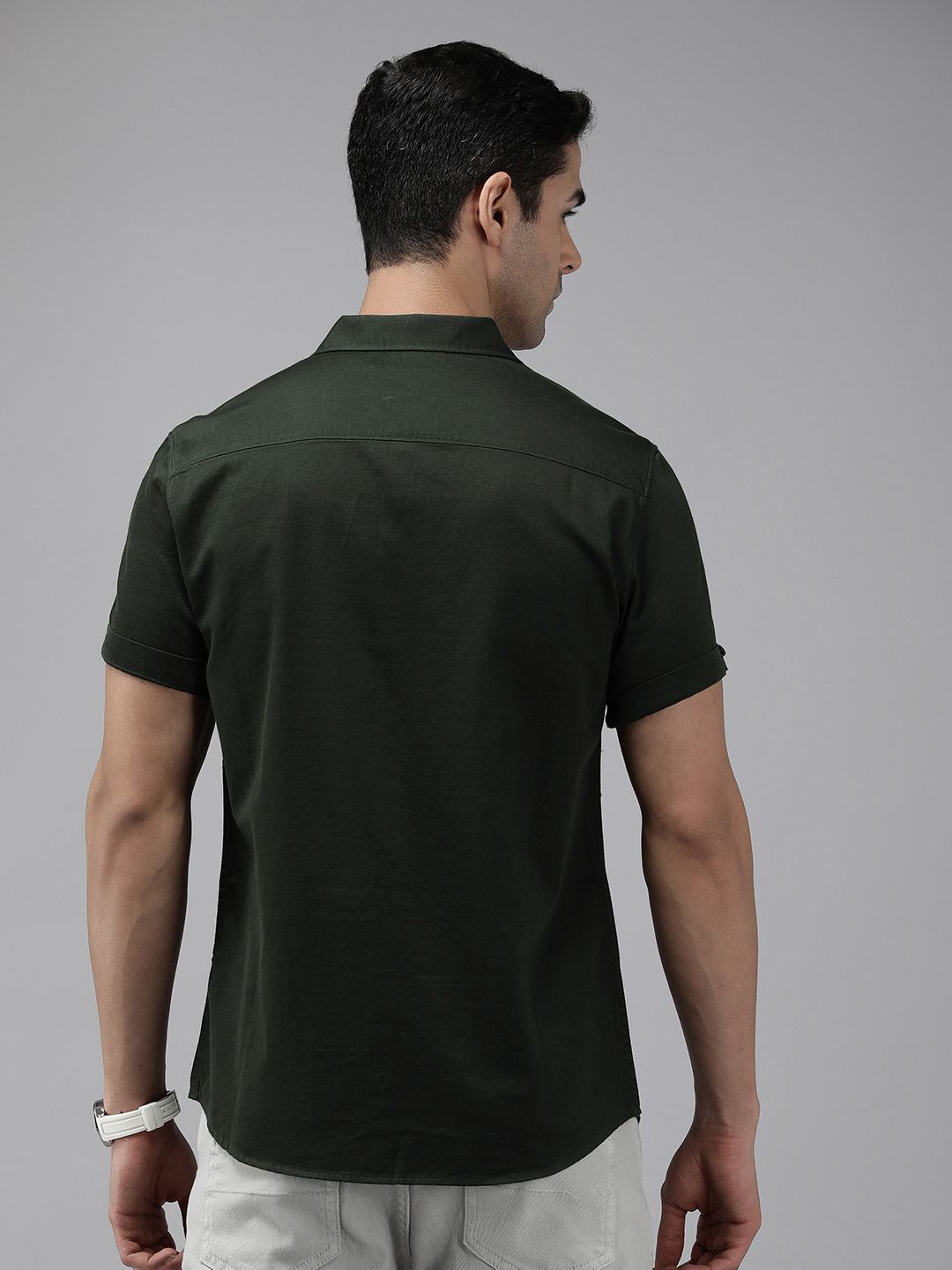 SPYKAR Pure Cotton Slim Fit Opaque Casual Shirt
